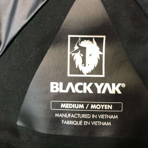 BLACK YAK ~ MENS MEDIUM ~ BLACK DOWN PUFFER DUSTER PARKA COAT JACKET - Picture 8 of 8